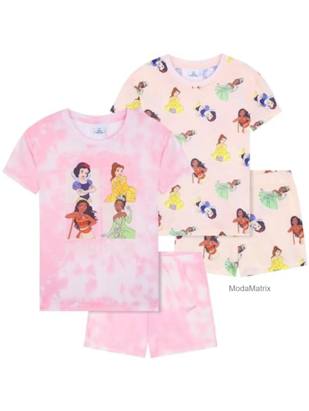 2-Pack Girls Pajama Set Short Sleeve Shorts Sleepwear